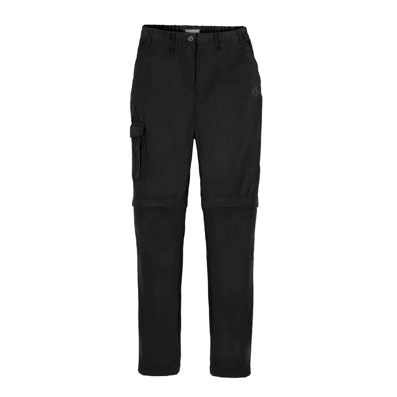 Craghoppers Womens Expert Kiwi Convertible Trousers, Black, Size 18