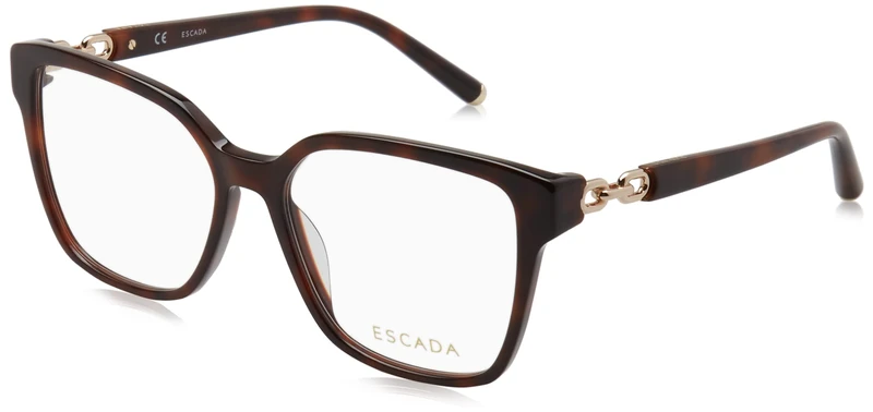 Escada VESD56 Glasses, Shiny Dark Havana, 54 for Women, Shiny Dark Havana, UK 26