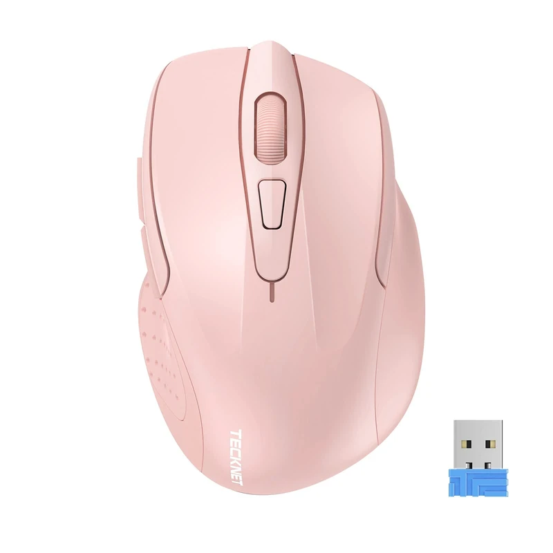 TECKNET Pro Wireless Mouse, 4000 DPI, 6 Adjustment Levels, 2.4G Ergonomic Optical Mice,30 Month Battery Life, Computer Mouse for Laptop, Windows, Chromebook, 6 Button Mouse, 36 Month Warranty