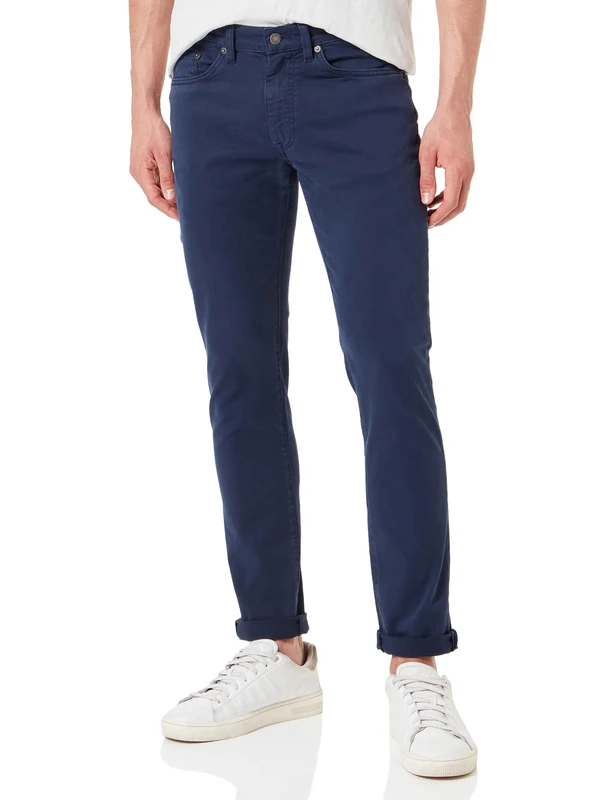GANT Men's Slim Desert Jeans, Navy, Standard, Navy, 42 W/34 L - Image 1