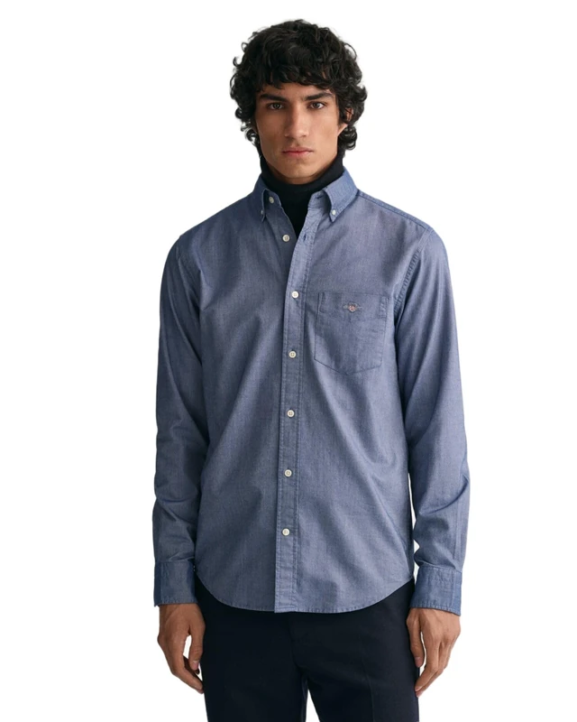 GANT Men's Reg Oxford Shirt Shirt , Persian Blue,S