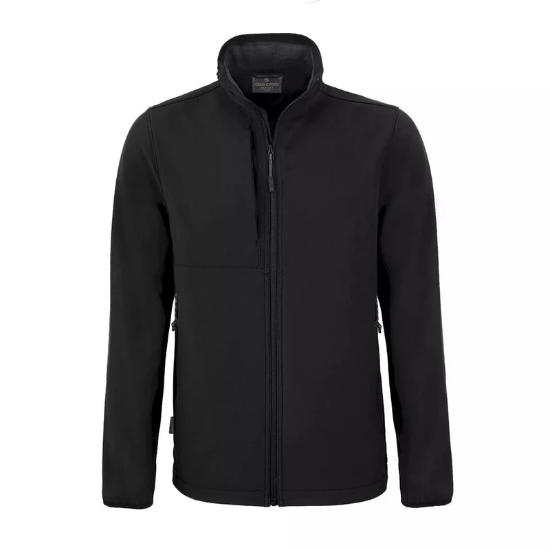 Craghoppers Mens Expert Basecamp Jacket Softshell, Black, XL