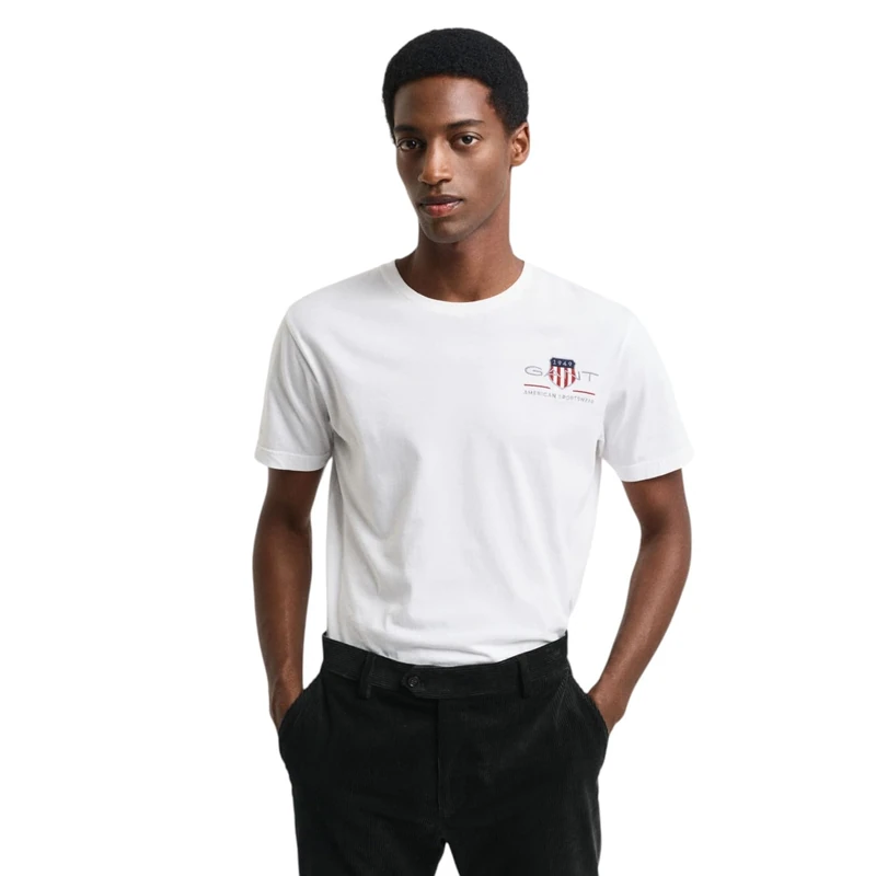 Gant Reg Archive Shield Emb Short Sleeve T-shirt S