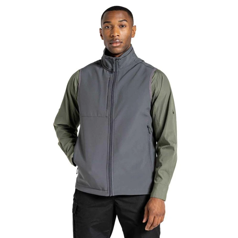 Craghoppers Expert Basecamp Softshell Gilet Men's Sleeveless Jacket Carbon Grey XXL