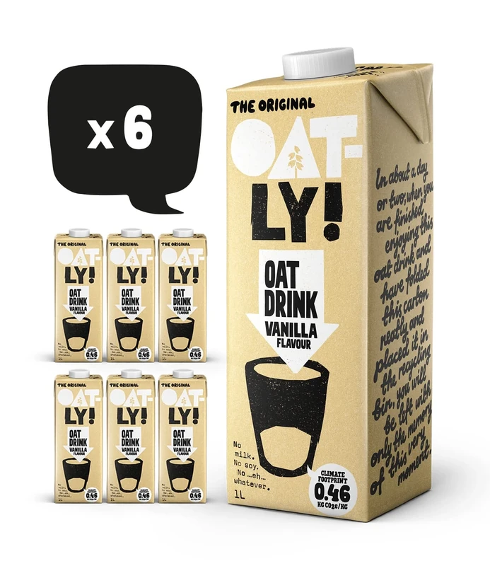 Oatly Vanilla Drink 1 Litre (Pack of 6)