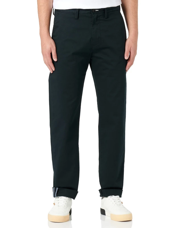 GANT Men's 1505221-5-38-32 Slim Twill Chinos, Black, 38-32