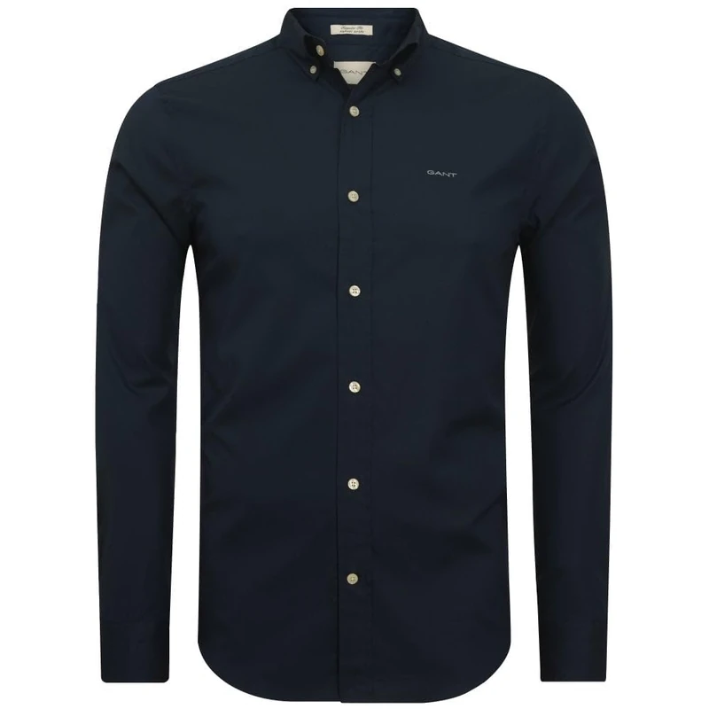 GANT Men's Reg Pinpoint Oxford Shirt Classic Shirt, Navy, 4XL