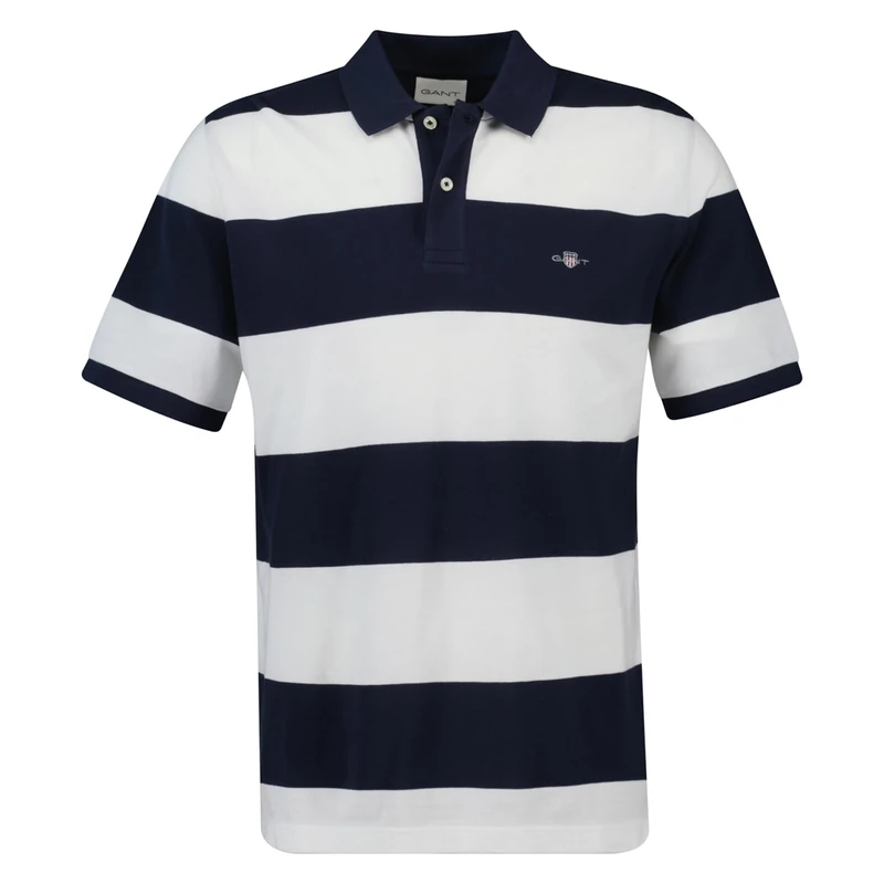 GANT Men's REG Contrast Pique SS Rugger, Evening Blue, 3XL