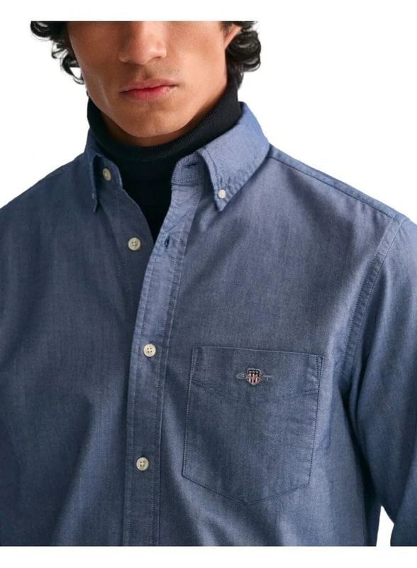 GANT Men's Reg Oxford Shirt Shirt , Persian Blue,M