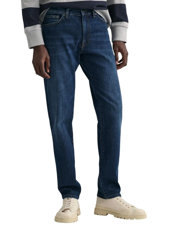 GANT Men's Slim Jeans - Dark Blue Worn In - 36-34