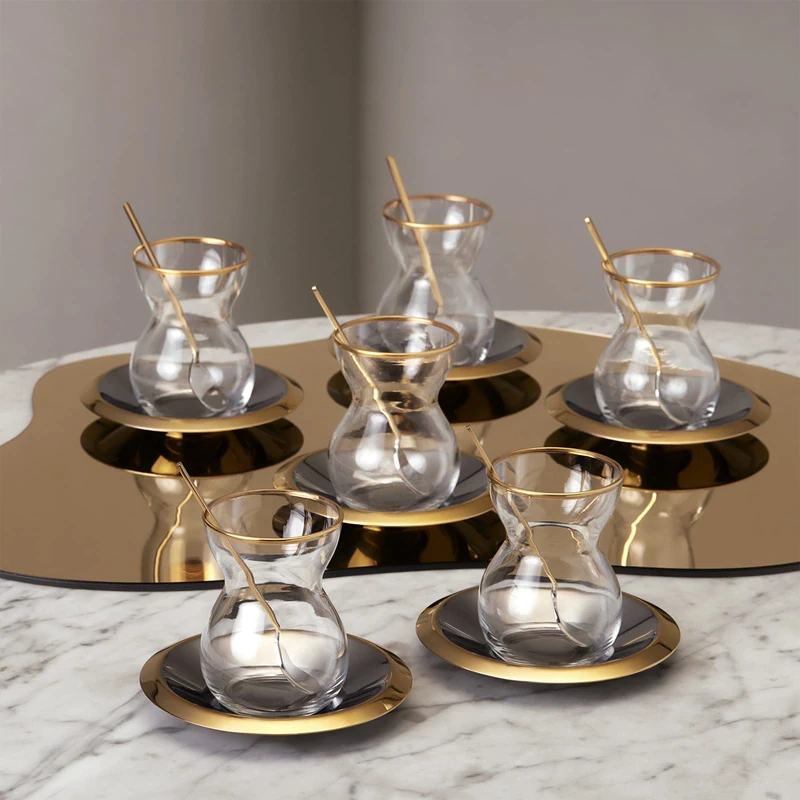 KARACA Tea Set, Gold, Standard Size