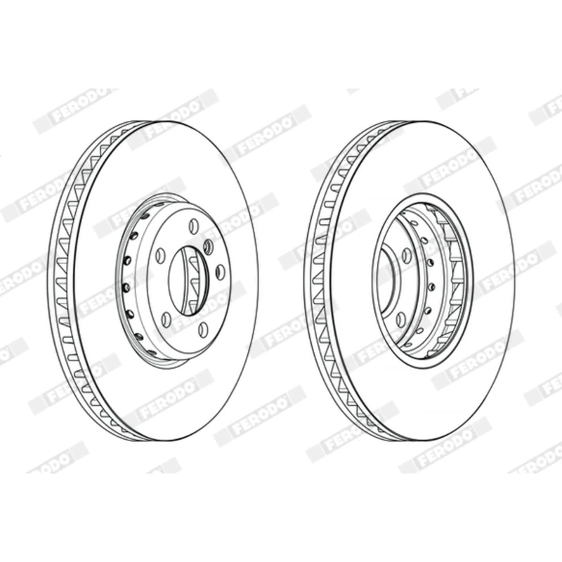FERODO BRAKE DISC | DDF2043LVC-1 | FRONT | FOR BMW 5 2009-2016 | OE-MATCHING QUALITY | SMOOTH & QUIET PERFORMANCE