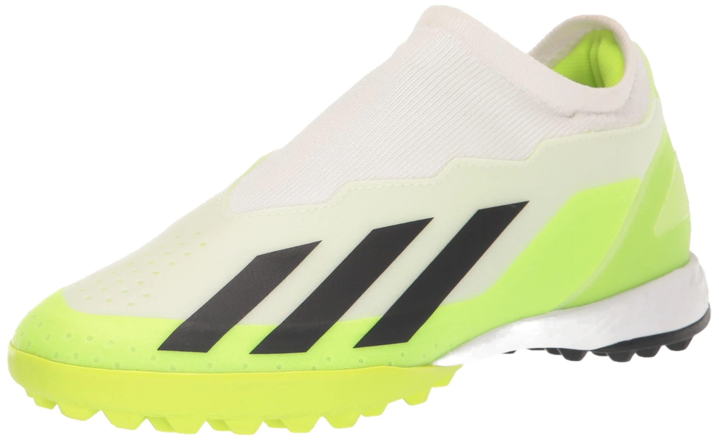 adidas Unisex Adult X Crazyfast.3 Sneakers, White/Core Black/Lucid Lemon, 12.5