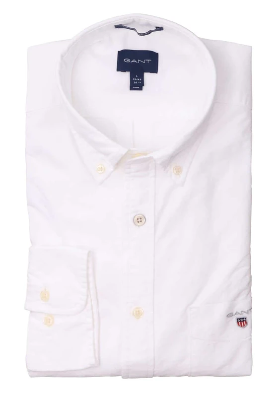 GANT Men's REG Pinpoint Oxford Shirt Classic Shirt, White, Standard, White, XXXX-Large