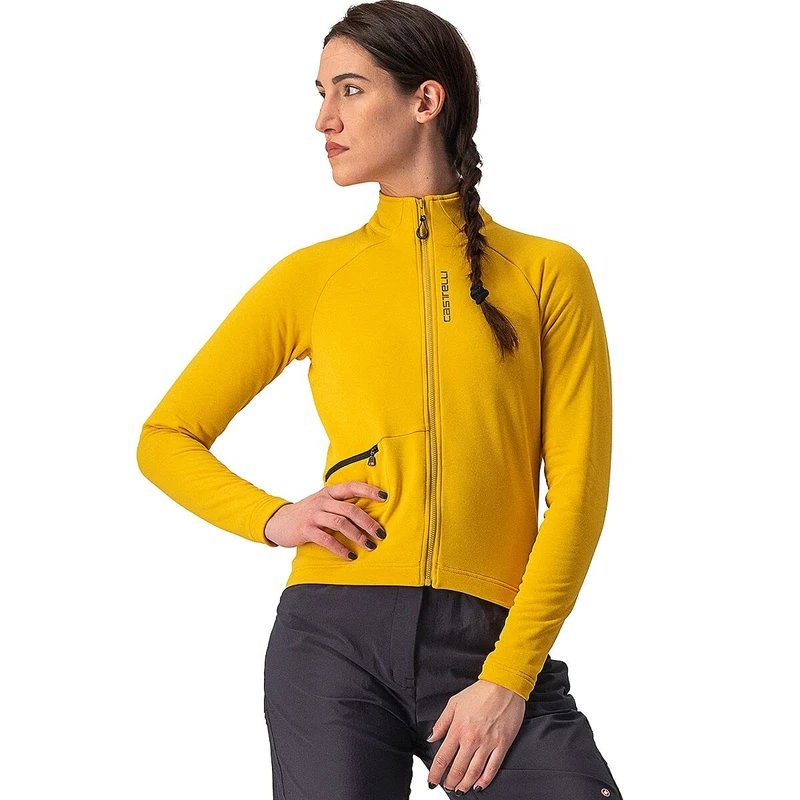 CASTELLI 4522539-755 UNLTD Trail W JRS Women's Sweatshirt Goldenrod/Dark Gray S
