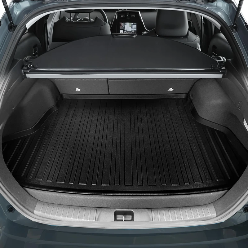 Premium Cargo Liner for Toyota Prius Prime 2017-2023 - 100% Protection - Custom Fit Car Trunk Mat - All-Season Black Cargo Mat - 3D Shaped Laser Measured Trunk Liners for Toyota Prius Prime