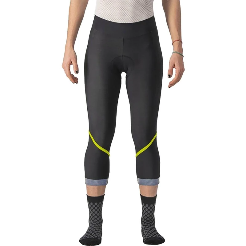 CASTELLI 4522552-790 VELOCISSIMA TH KNI. Women's Tights Black/Electric Lime-Silver REF M