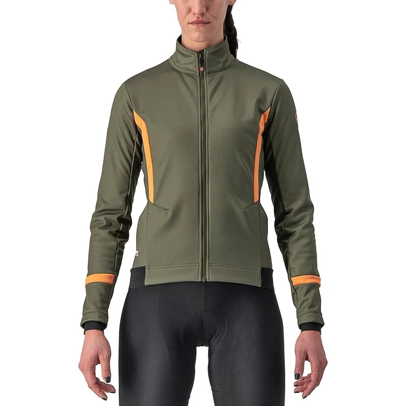 CASTELLI 4522542-075 DINAMICA 2 JACKET Jacket Women's MILITARY GREEN/MELON Size M