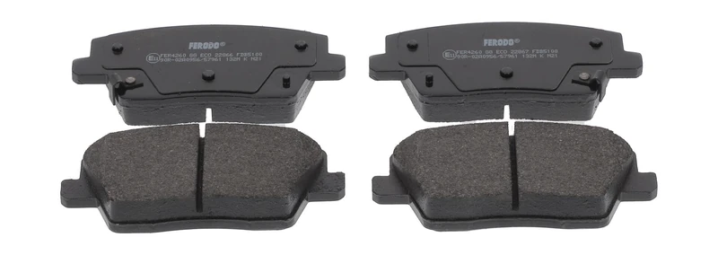 FERODO Brake Pads | FDB5100 | OE-Matching Quality | Eco-Friction Fuse+ Technology | Pack of 4