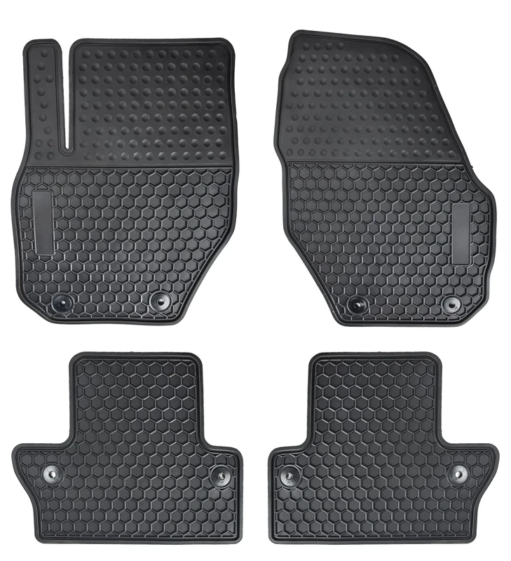 Matericuo Car Floor Mats Custom Fit for Volvo S60 2011-2018(not Inscription Models) &V60 2015-2018 Full Black Rubber Auto Liner Mats All Weather Protection Heavy Duty Odorless