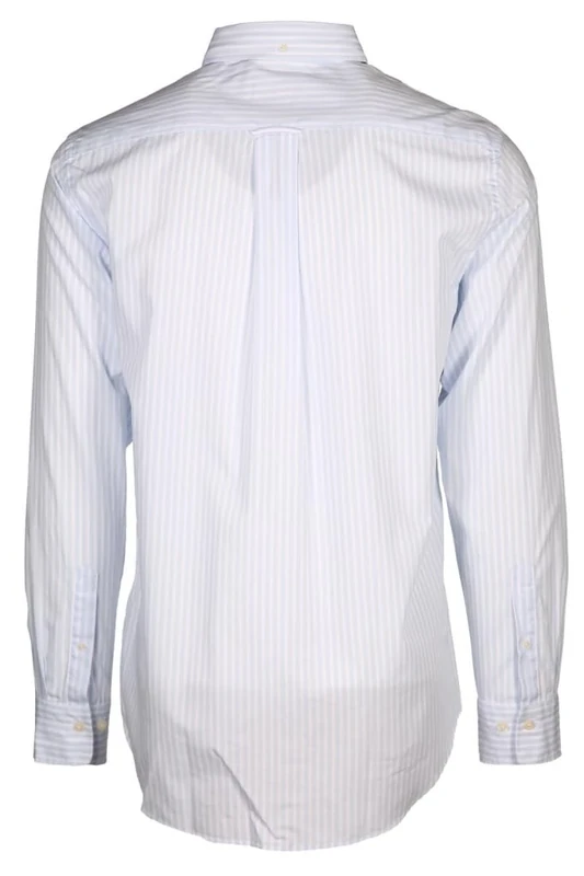 GANT Men's Reg Poplin Stripe Shirt, Light Blue, XL
