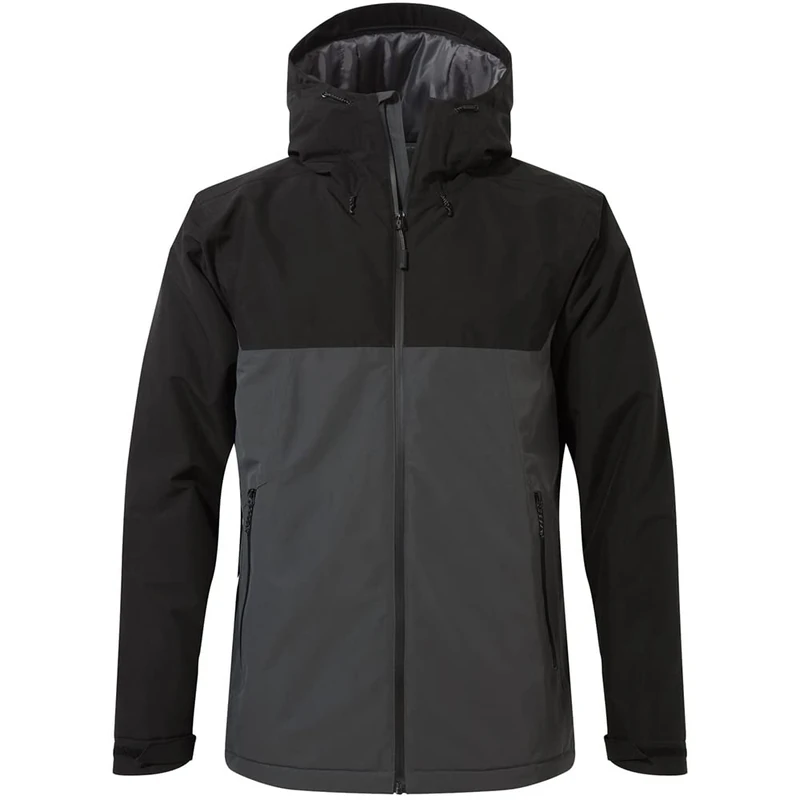 Craghoppers Mens Expert Thermal Insulated Jacket Rain Coat, CarbGrey/Blk, 3XL EU