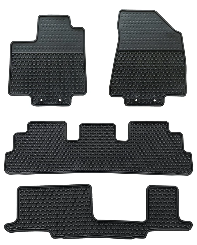 Lwope Car Floor Mats Custom Fit for Infiniti QX60 2022 Black Rubber Auto Liner Mats All Weather Protection Odorless