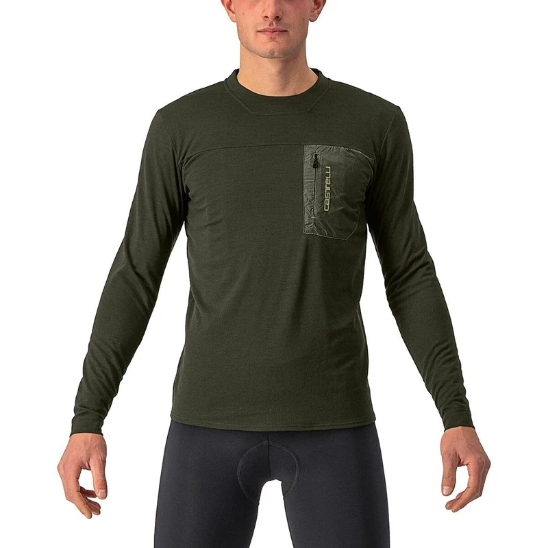 CASTELLI 4522506-075 UNLTD MERINO LS Men's Sweatshirt Military Green XXL