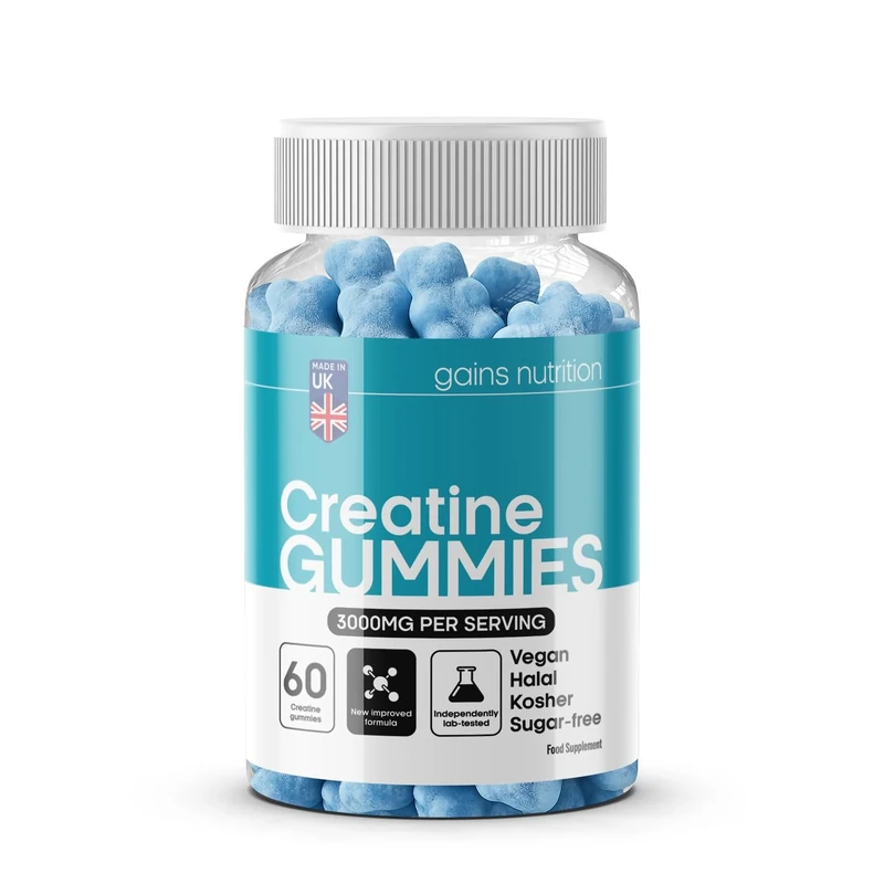 GN Creatine Gummies | 60 Chewable Creatine Gummies for Men & Women - 3000mg Creatine-Monohydrate Per Serving | Berry Flavour, Non-GMO & Suitable for Vegans & Vegetarians