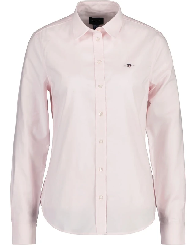 GANT Women's Slim Stretch Oxford Shirt Blouse, Light Pink, 6