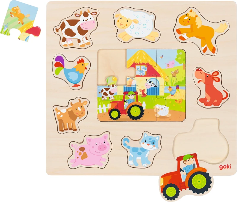 Goki Farm Animals Puzzle Floor - Multicoloured (57371)
