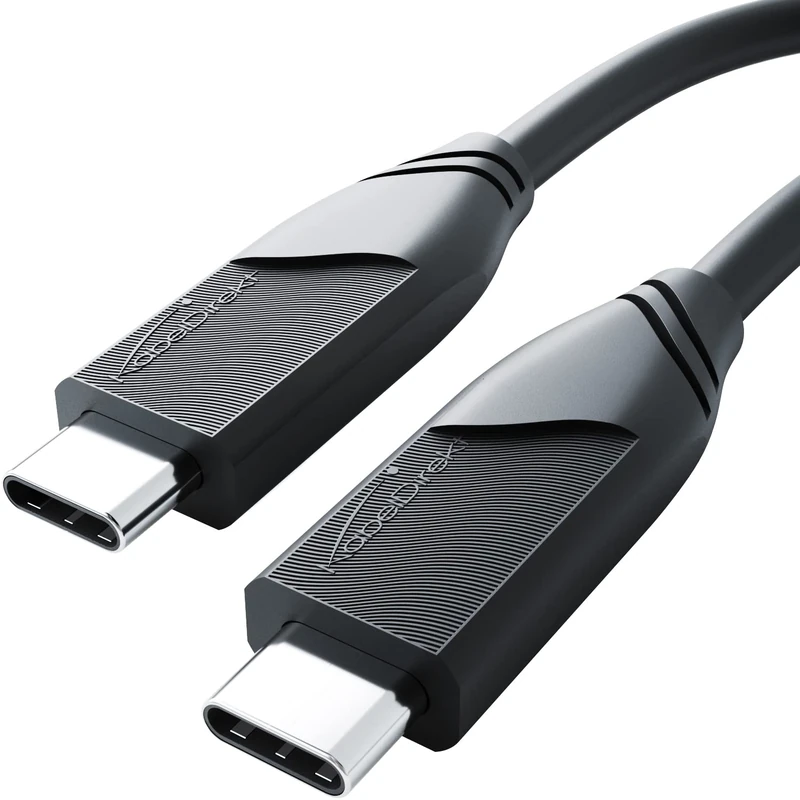 All-purpose 4K USB-C Cable, USB4, for rapid charging – 5m (transfers data/video at 20Gbps, 100W power, universal data/charging/monitor cable, black) by CableDirect - Image 1