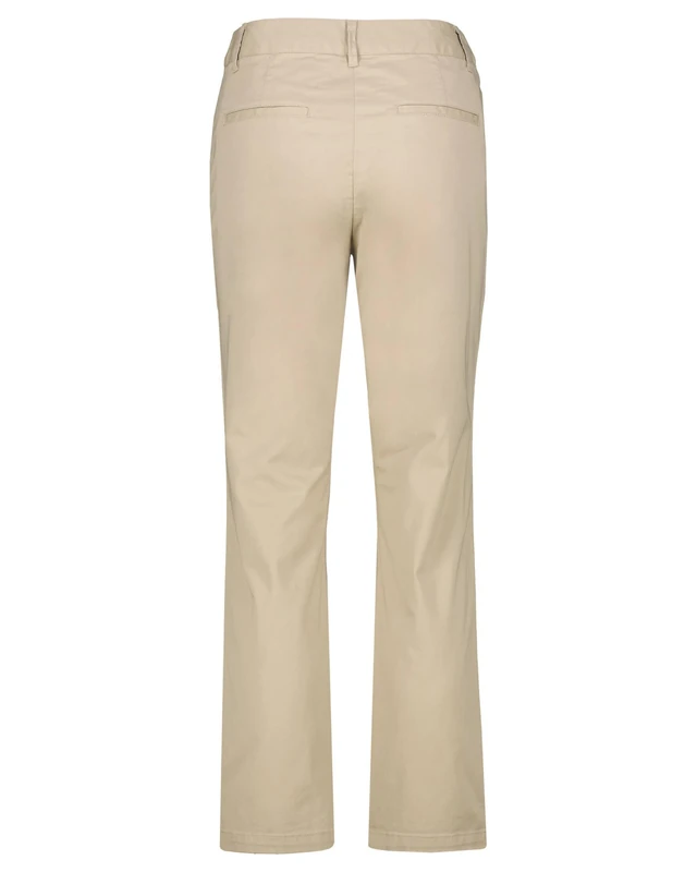 GANT Women's Slim Chinos Classic Trousers, Dry Sand, Standard, Dry Sand, 34 W