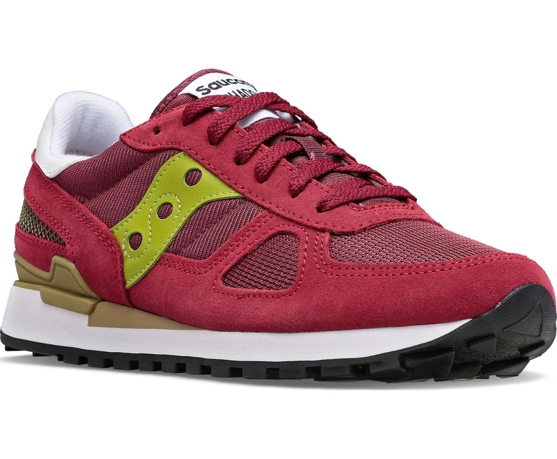 Saucony Men's Shadow Original U Sneaker, Burgundy/Forest, 6 UK