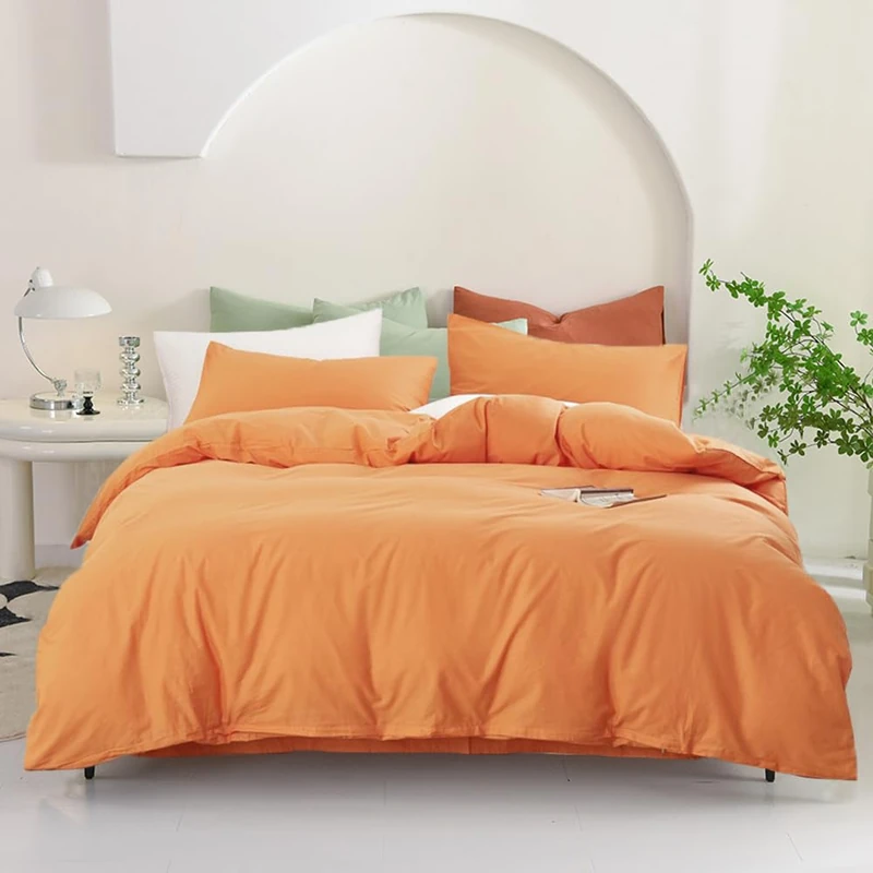 Pureant Peach Comforter Sets Cal King Grapefruit Color Bedding Candy Bed