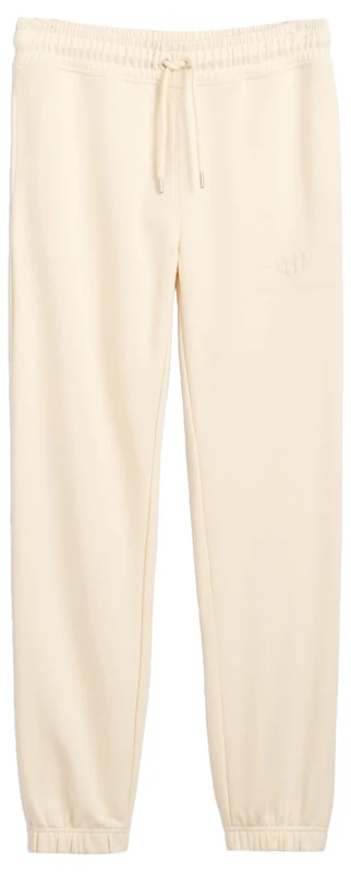 GANT Women's REG Tonal Shield Sweatpants Casual Trousers Linen Standard, Linen, XXL