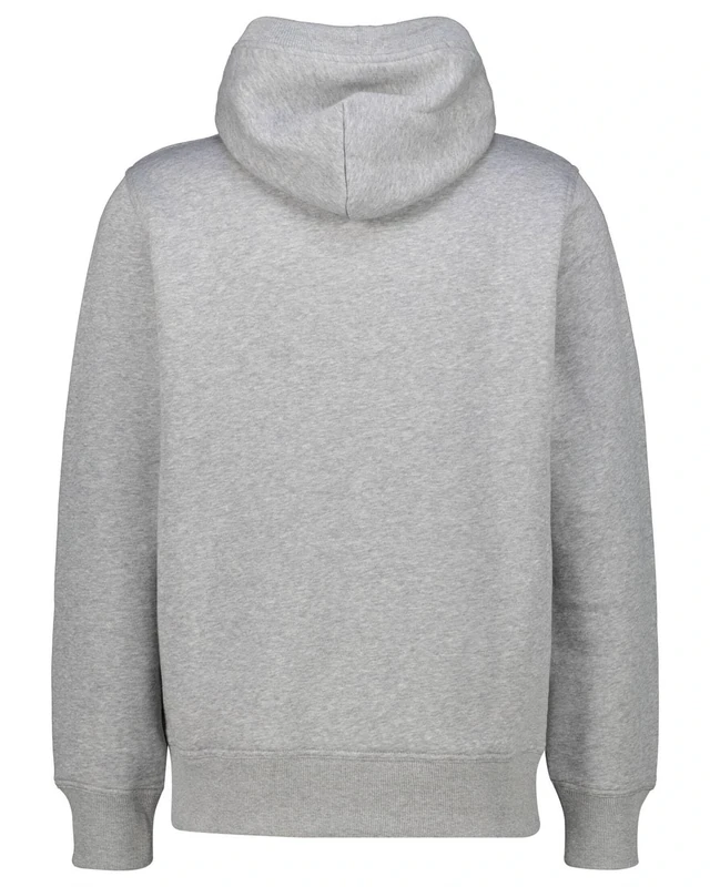 GANT Men's REG Archive Shield Hoodie, Grey Melange, Standard, grey melange, S