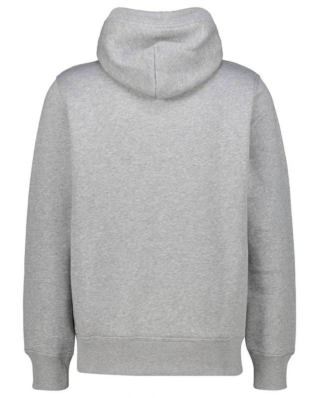 GANT Men's REG Archive Shield Hoodie, Grey Melange, Standard, grey melange, M