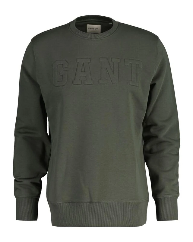GANT Men's Cotton Pique C-neck Pullover Sweater , Evening Blue,XXL