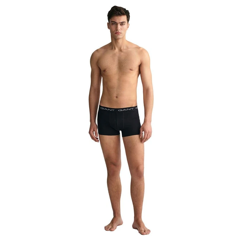 GANT Men's Trunk 5-Pack Boxer Shorts Black Standard, black, One Size