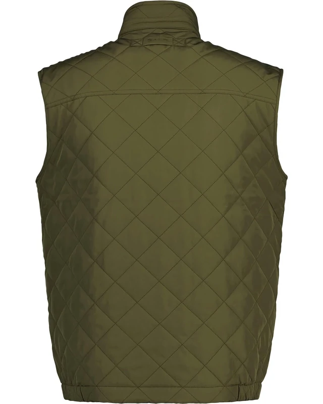 GANT Men's Quilted Windcheater Vest, Juniper Green, Standard, Juniper Green, XXXXXL