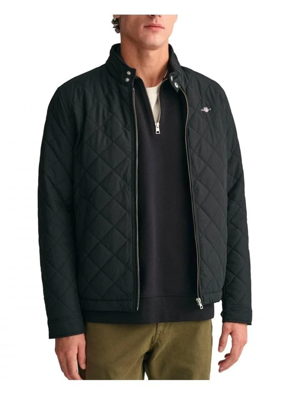 GANT Men's Quilted Windcheater Jacket, black, XS