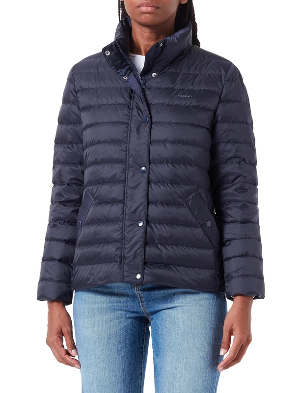 GANT Women's Light Down Jacket, Evening Blue, S
