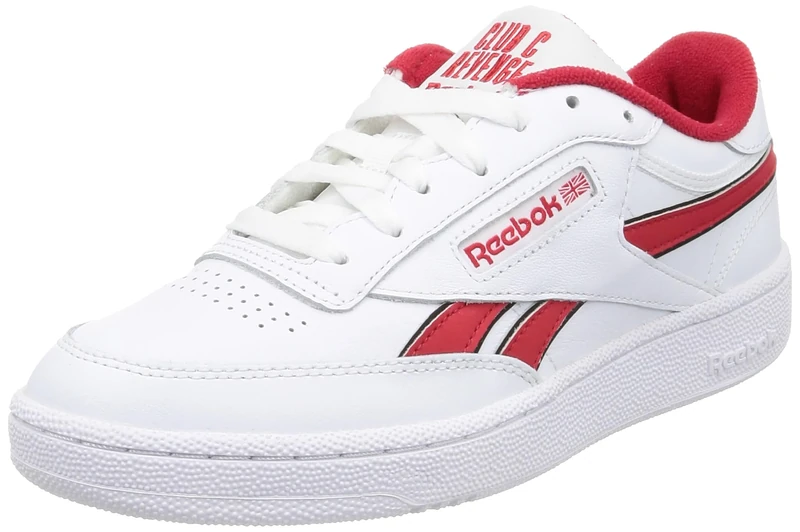 Reebok Men Club C Revenge Sneaker, FTWR White/Vector Red/Black, 3