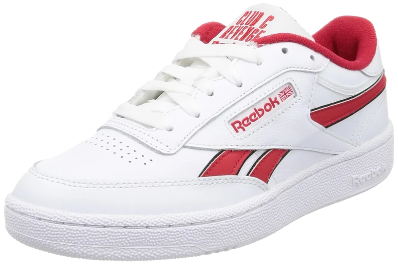 Reebok Men Club C Revenge Sneaker, FTWR White/Vector Red/Black, 11