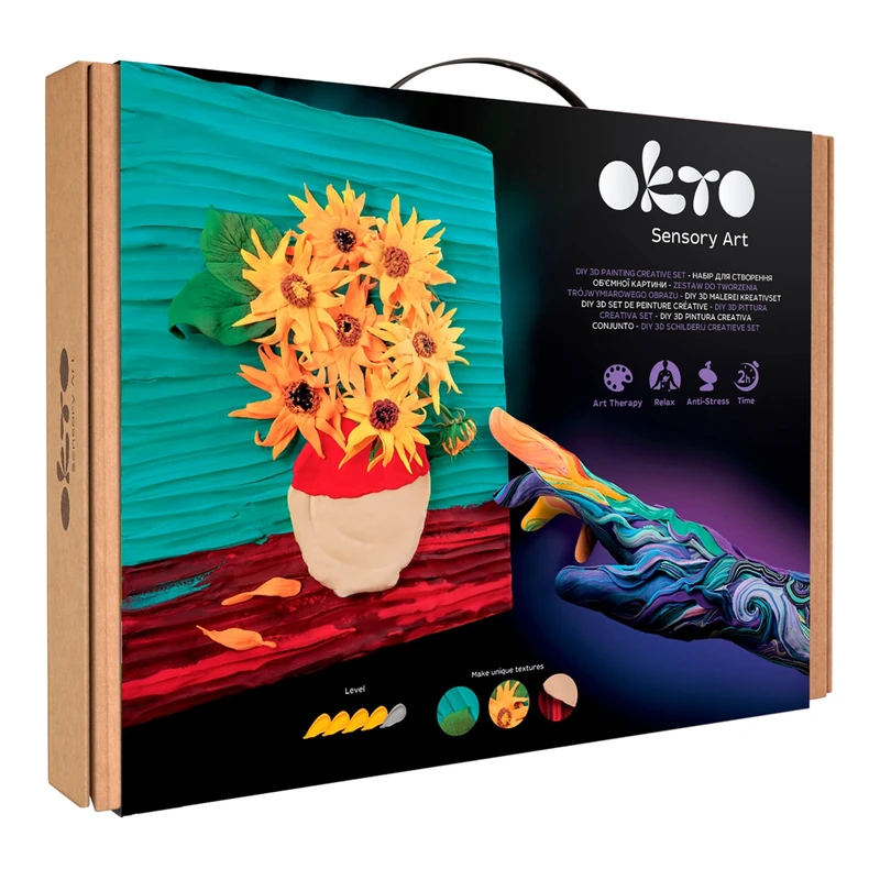 OKTO Oktoclay Sunflowers Foam Paint Set, 10008, Multi-Colour, One Size