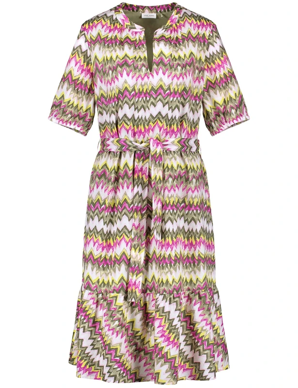 Gerry Weber Women's 180036-31429 Dress, Green/Purple/Pink Print, 8