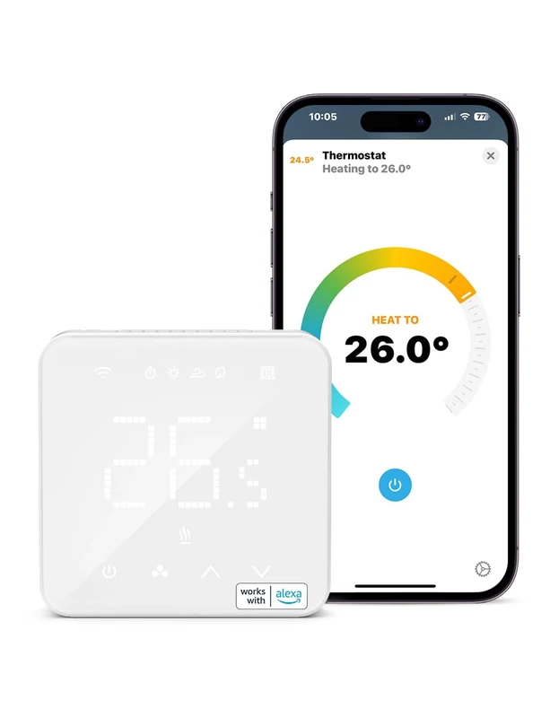 Refoss Smart Thermostat for Combi Boiler/Water Underfloor Heating, WiFi Thermostat Works with Apple HomeKit Siri, Alexa, Google Home, Support Programmer No Hub Required