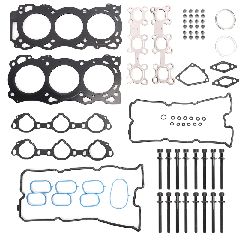 HSHB3042 Head Gasket Set with Head Bolts Kit for Nissan Frontier Pathfinder Xterra Nv 1500 2500 3500, for Suzuki Equator 4.0L DOHC VQ40DE 2005-2020 Engine Head Gasket Kit OE#HS26370PT, ES72900