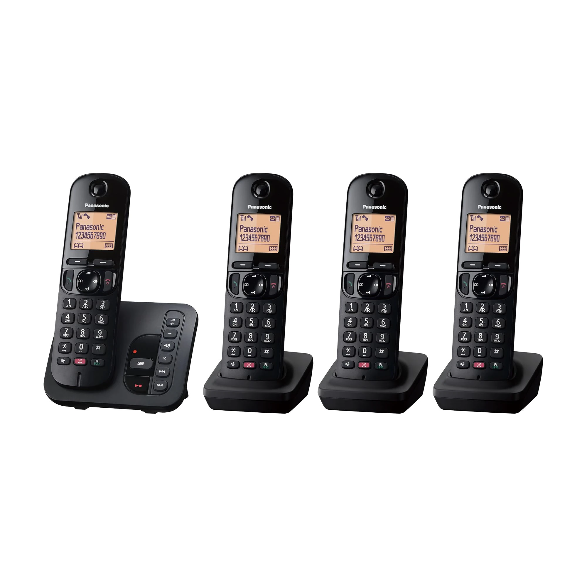 Panasonic KX-TGC264E Digital Cordless Phones: 18-min answering machine, dedicated call block button, an easy-to-read dot-matrix display and a hands-free speakerphone